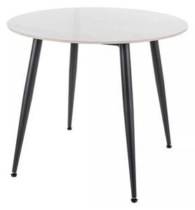 Jedálenský stôl Rion - priemer 90 cm, mramor / čierna