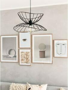 Globen Lighting závesné svietidlo RAY, čierne, Ø 45 cm, Čierna, Obývacia izba / jedáleň, kov, Moderný, Závesné svietidlo
