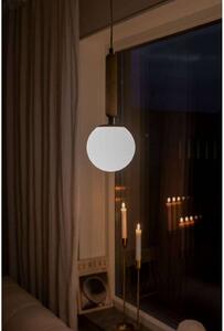 Globen Lighting závesné svietidlo Torrano Ø 15 cm Travertin, Krémová / jantárovo žltá, Obývacia izba / jedáleň, Kameň, Dizajn, Závesné svietidlo