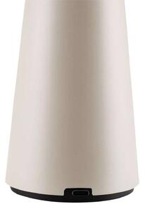 Globen Lighting Akumulátorová stolová lampa Cannes, béžová, 26 cm IP44, Krémová / jantárovo žltá, Obývacia izba / jedáleň, Plast, Škandinávsky, Stojacie svietidlo