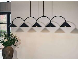 Globen Lighting závesné svietidlo CURVE 5, černá, 5-pl., 165 cm, Čierna, Obývacia izba / jedáleň, kov, Vintage, Závesné svietidlo
