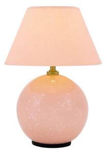 Globen Lighting Akumulátorová stolová lampa IRIS, ružová, výška 23 cm, Fialová / ružová, Obývacia izba / jedáleň, Textil / látka / hodváb, Vintage, Stojacie svietidlo