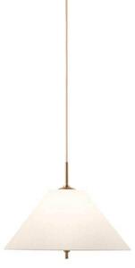 Globen Lighting závesné svietidlo IRIS, krémová, Ø 25 cm, Krémová / jantárovo žltá, Obývacia izba / jedáleň, Textil / látka / hodváb, Vintage, Závesné svietidlo