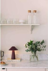 Globen Lighting Akumulátorová stolová lampa Cannes, tmavočervená 26 cm IP44, Červená, Obývacia izba / jedáleň, Plast, Škandinávsky, Stojacie svietidlo