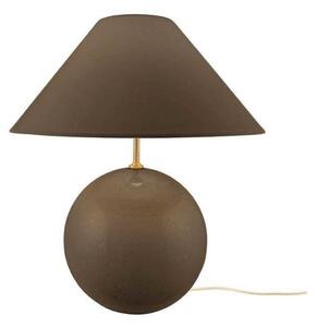 Globen Lighting stolová lampa IRIS, hnedá, výška 39 cm, Hnedá / hrdzavá, Obývacia izba / jedáleň, Textil / látka / hodváb, Vintage, Stojacie svietidlo