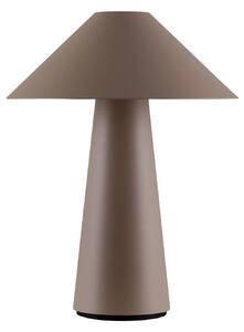 Globen Lighting Akumulátorová stolová lampa Cannes, hnedá, 26 cm, IP44, Hnedá / hrdzavá, Obývacia izba / jedáleň, Plast, Škandinávsky, Stojacie svietidlo