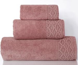 GRENO CALMA, bavlnené uteráky, osušky - tmavoružová Bavlna 50x90 cm