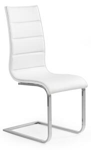 Halmar Jedálenská stolička K104, biela/biela, eko koža