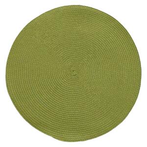 Dovoz EU Prestieranie tkané, kruhové - zelené 26 zelená Polyester 35cm kruh