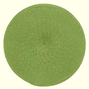 Dovoz EU Prestieranie tkané, kruhové - zelené 29 zelená Polyester 35cm kruh
