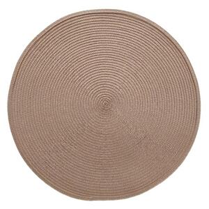 Dovoz EU Prestieranie tkané, kruhové - bežové 44 bežová Polyester 35 cm kruh