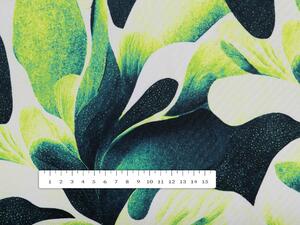 Biante Dekoračný oválny obrus Rongo RGP-505 Veľké zelené listy 50x100 cm
