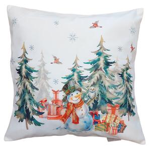 EVENIT Vianočná obliečka na vankúš Snehuliak s darčekmi 8570 Polyester 40x40 cm