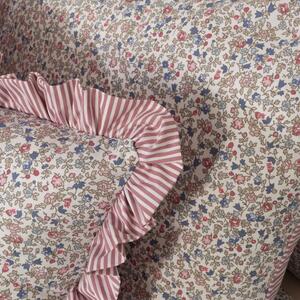 Zdeňka Podpěrová Posteľné obliečky Flores/ružový prúžok Krep 1x70x90,1x140x200 cm
