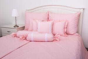 Zdeňka Podpěrová Posteľné obliečky UNI Ružové bez vzoru Bavlna 2x70x90,1x220x240 cm