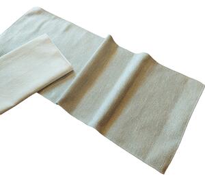 TEXICOP Gobelínová šerpa - behúň - CHENILLE plain sivý so striebornou niťou Bavlna/Acryl/Pes 40x100 cm