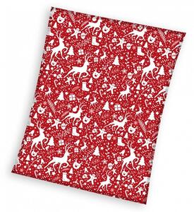 Carbotex Flisová deka supersoft Red Coral, Vianočná deka Polyester 150x200 cm