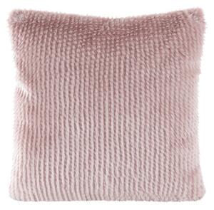 Eurofirany Dekoračná obliečka FOX pink - kožušinová štruktúra ružová Polyakryl 45x45 cm