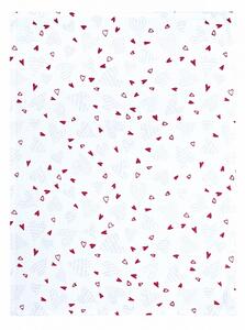 SCAN QUILT Kuchynské utierky Dekoro 8842 Srdiečka biela,červená Bavlna 50x70 cm