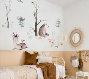 Samolepiaca dekorácia na stenu - lesné zvieratká