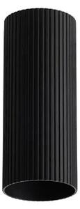 Minimalistické bodové svietidlo Lucas Ribbed Tube 20 čierna