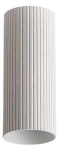 Minimalistické bodové svietidlo Lucas Ribbed Tube 20 biela