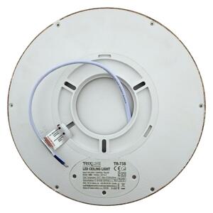 LED stropné svietidlo LED/18W/230V s prepínateľnou teplotou svetla 3000/4000/6500K, priemer 23 cm, hnedé