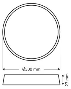 LED stropné svietidlo LED/40W/230V 3000/4000/6500K pr. 50 cm čierne
