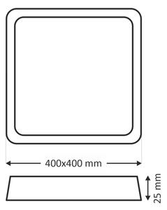 LED stropné svietidlo LED/32W/230V 3000/4000/6500K 40x40 cm čierne
