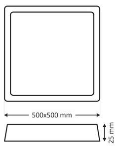 LED stropné svietidlo LED/40W/230V 3000/4000/6500K 50x50 cm biele