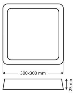 LED Stropné svietidlo LED/24W/230V 3000/4000/6500K 30x30 cm béžové