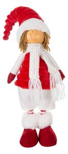 Eurofirany Vianočný chlapec 52 cm s červenou čiapočkou a šálom UNI