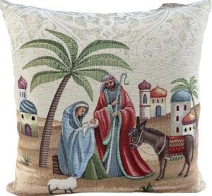 TEXICOP Vianočná gobelínová obliečka Eden 1189 Betlehem Bavlna/Acryl/Pes 45x45 cm