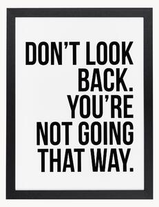 Nástenná dekorácia's rámom Don't Look Back