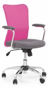 Halmar Detská sieťovaná stolička Andy, sivá/ružová