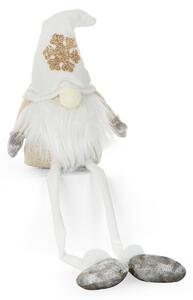 Eurofirany Vianočná figúrka škriatka 37cm v zimnom outfite z jemných látok UNI