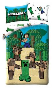 Halantex Posteľné obliečky Minecraft CREEPER A STEVE Bavlna 1x70x90,1x140x200 cm