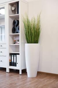 Kvetináč CITY, sklolaminát, výška 80 cm, biely mat