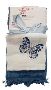 MIABELLA Bavlnená kuchynská utierka - vaflová Motýľ + útierka/uteráčik 1 Bavlna 40x60 cm