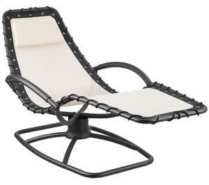 Záhradné lehátko Toulon, ergonomické, funkcia hojdania - béžová