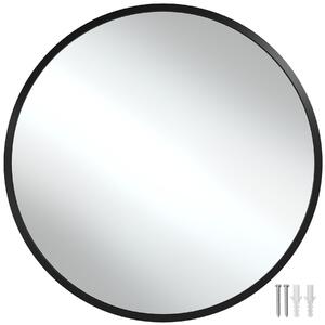 Okrúhle nástenné zrkadlo Fiona s hliníkovým rámom - 50 cm