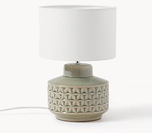 Klasická stolová lampa's ľanovým tienidlom Monica