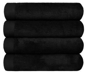 SCAN QUILT MODAL SOFT - uteráky, osušky čierna Bavlna/modal 30x50 cm