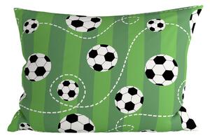 Polybavlnená obliečka na vankúš FOOTBALL TIME POLY 70x90 cm, zelená