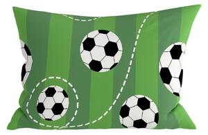 Polybavlnená obliečka na vankúš FOOTBALL TIME POLY 50x70 cm, zelená