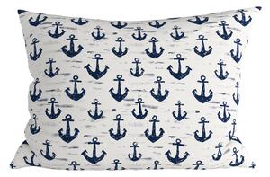 Polybavlnená obliečka na vankúš NAVYSTA POLY 70x90 cm, modro-biela