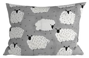 Polybavlnená obliečka na vankúš SHEEP POLY 70x90 cm, sivá