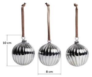 ORANEL SILVER set troch vianočných ozdôb