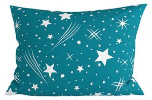 Polybavlnená obliečka na vankúš NIGHT SKY POLY 70x90 cm, tyrkysová