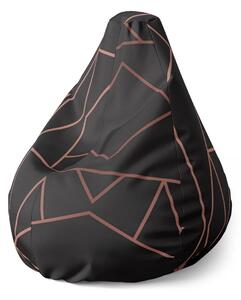 Sablio Sedací vak Pear Ružové obrazce - 70 x 95 x 15 cm